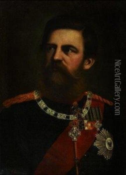Portrat Des Kronprinzen Friedrich Wilhelm Oil Painting - Friedrich Kupper
