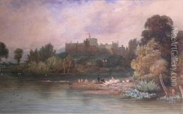 Windsor Castle Oil Painting - Edgar John Varley
