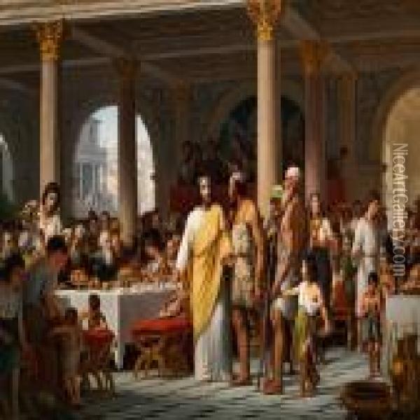 The Parable Of Thegreat Supper Oil Painting - Wilhelm Marstrand