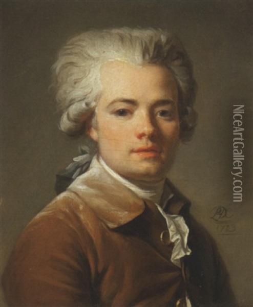 Portrait Du Violoniste Henri-joseph Perignon Oil Painting - Henri-Pierre Danloux