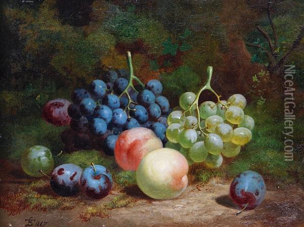 Still Life With Fruit Oil Painting - Charles Thomas Bale