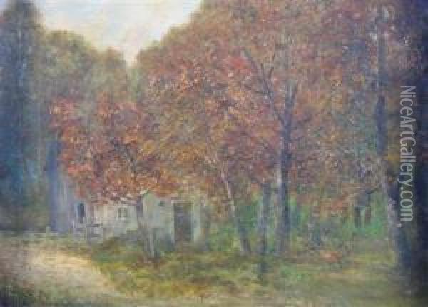 Old Bay Mill Road, New Jersey Oil Painting - Edward Taylor Snow