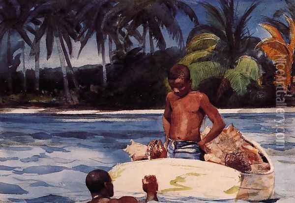 West India Divers Oil Painting - Winslow Homer