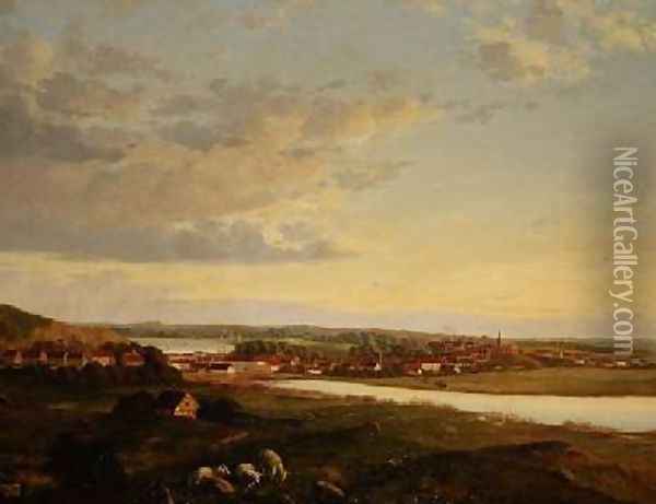 Silkeborg in Jutland Oil Painting - Anker Niels Lund