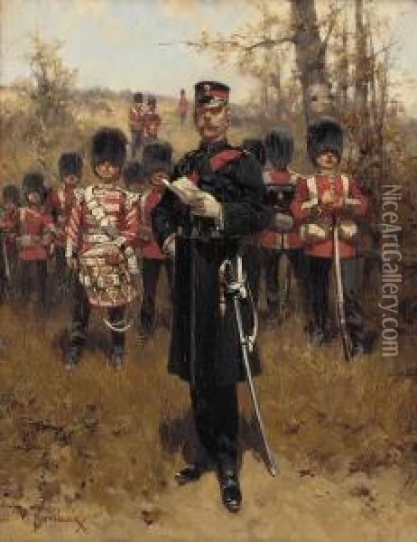 Grenadier Guards Oil Painting - Hermanus Willem Koekkoek