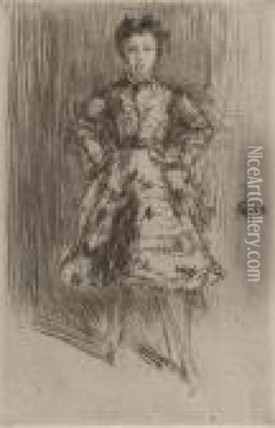 Elinor Leyland Oil Painting - James Abbott McNeill Whistler