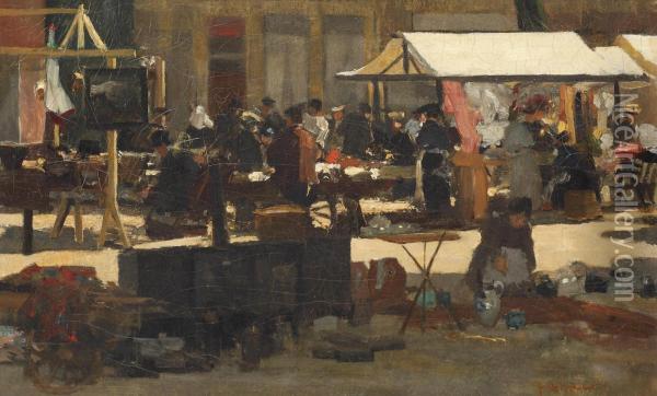 Market Day, The Hague Oil Painting - Floris Arntzenius
