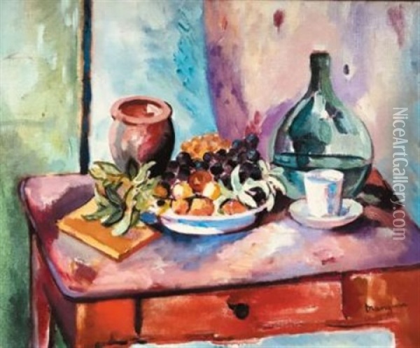 Raisins Et Arbouses, 1919 Oil Painting - Henri Charles Manguin