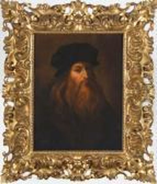 Copy Of Selfportrait Of Leonardo Da Vinci oil painting reproduction by