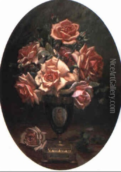 Roses Oil Painting - James Wallace