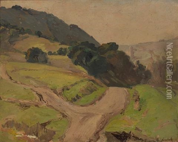A Path Through The Hills Oil Painting - Franz Arthur Bischoff