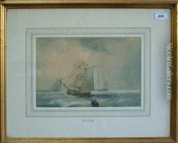 Shipping. Oil Painting - Alfred Herbert