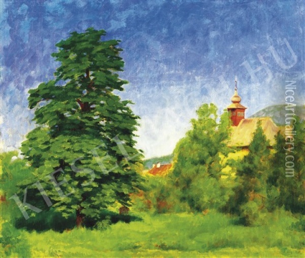 Nagybanya Landscape Oil Painting - Peter Ratz