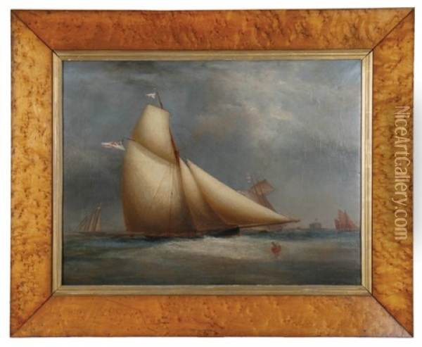 The Flower Of The Yarrow - A Cutter Belonging To The Marquess Of Conyingham Oil Painting - Richard Brydges Beechey