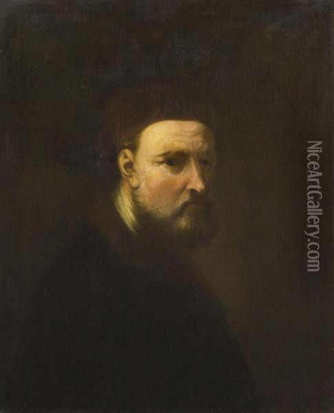 Portrait Of A Man Oil Painting - Ferdinand Bol