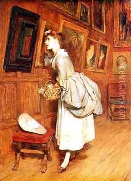 In the Picture Gallery Oil Painting - Sir William Quiller-Orchardson