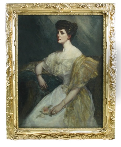Portrait Of Winifred Pember, Of 8 Bryanston Square Oil Painting - Florence Kate Upton