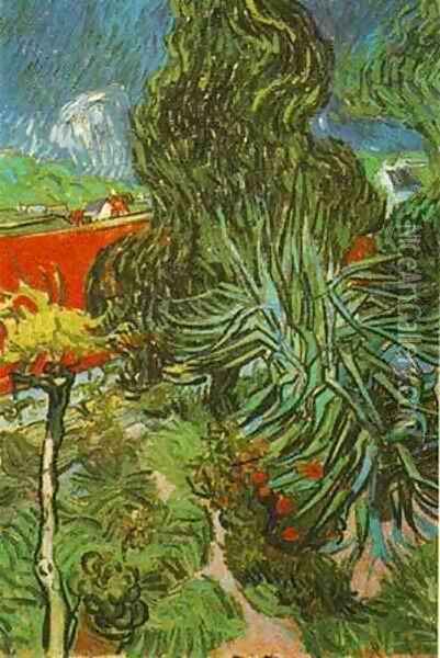 Doctor Gachets Garden In Auvers 1890 Oil Painting - Vincent Van Gogh