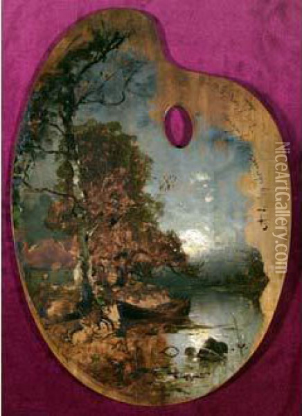 Palette Oil Painting - Iulii Iul'evich (Julius) Klever