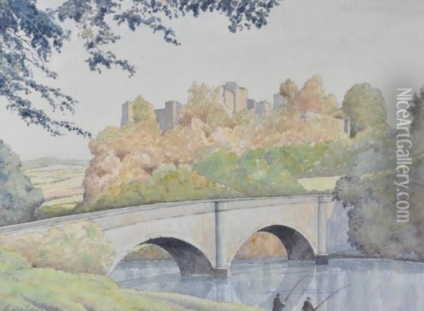 Ludlow Castle Oil Painting - Richard Collins