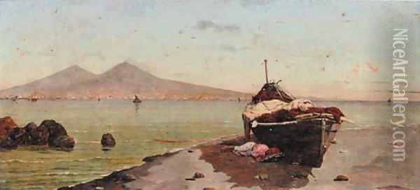 On the Neapolitan coast Oil Painting - George Adolphus Storey