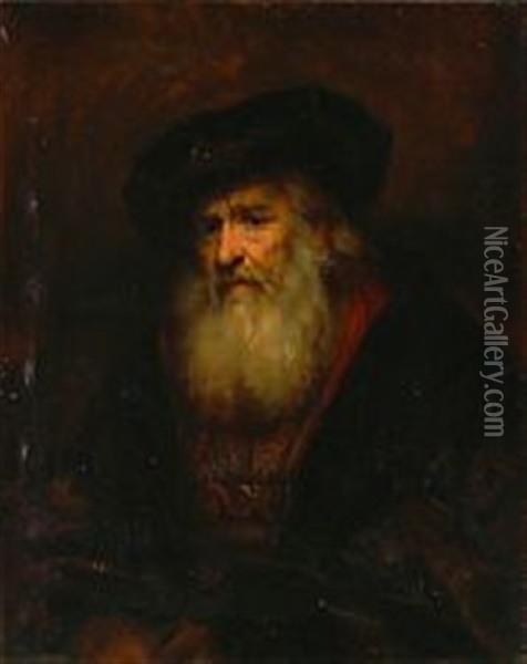 Portrait Of A Bearded Old Man Oil Painting -  Rembrandt van Rijn