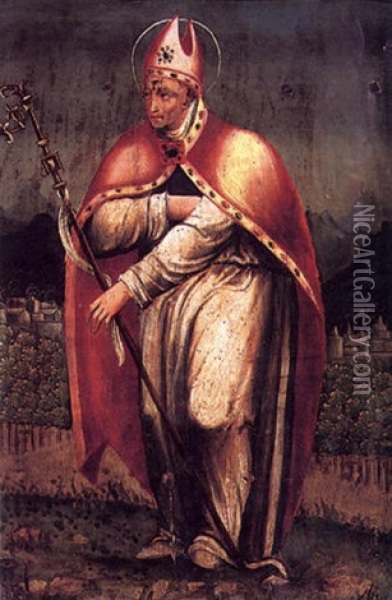 Santo Obispo Oil Painting - Nicolas Borras