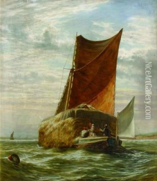 Le Transport Du Fourrage Oil Painting - Charles Edouard Johnson