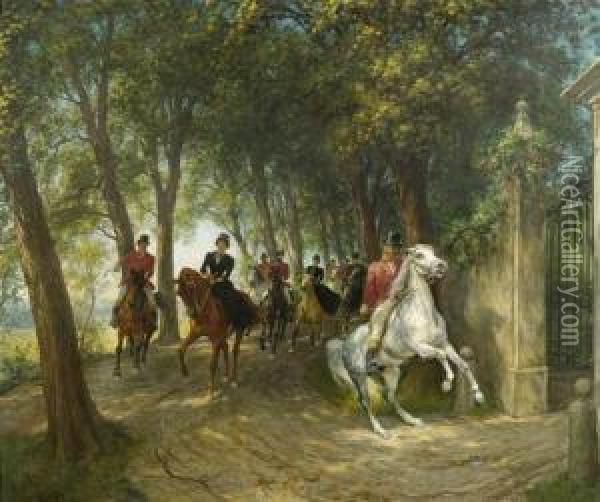 Return From The Hunt Oil Painting - Rudolf Koller