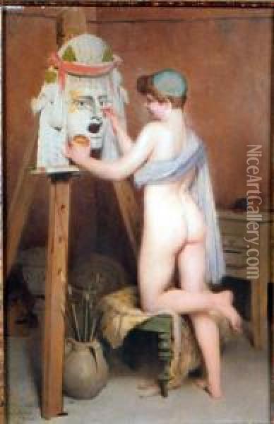 La Comedie Oil Painting - Jules Joseph Lefebvre