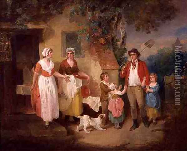 Evening, 1799 Oil Painting - Francis Wheatley