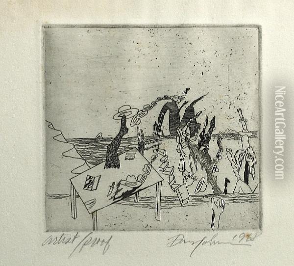 A Group Of 3 Etchings Oil Painting - Louis Johnson Jones