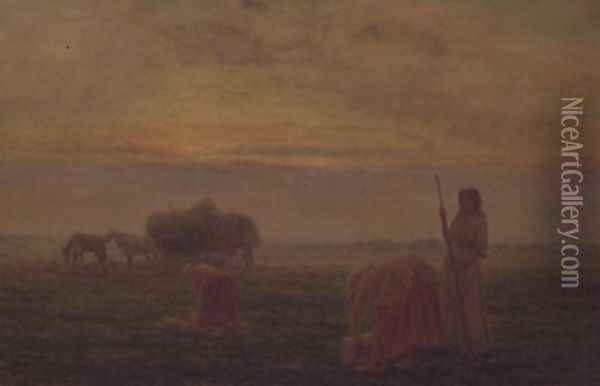 At the End of the Day Oil Painting - William Henry Gore