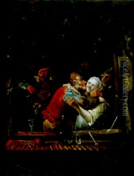 Rejouissances Villageoises Oil Painting - Egbert van Heemskerck the Younger