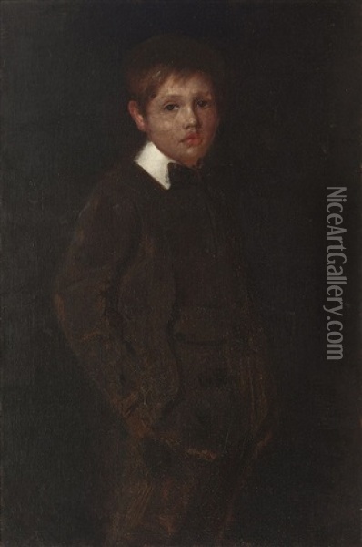 Portrait Of The Artist's Son, Caleb Oil Painting - Tom Roberts