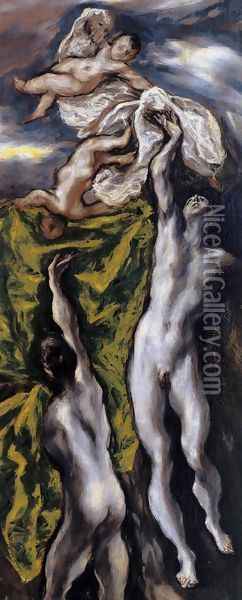 The Opening of the Fifth Seal (detail 3) 1608-14 Oil Painting - El Greco (Domenikos Theotokopoulos)