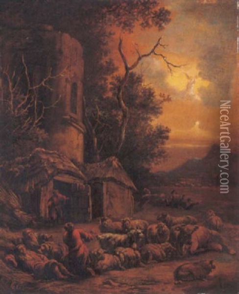 The Annunciation To The Shepherds Oil Painting - Adam de Colonia