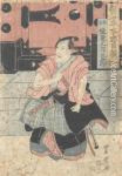 Samurai. Oil Painting - Toyokuni