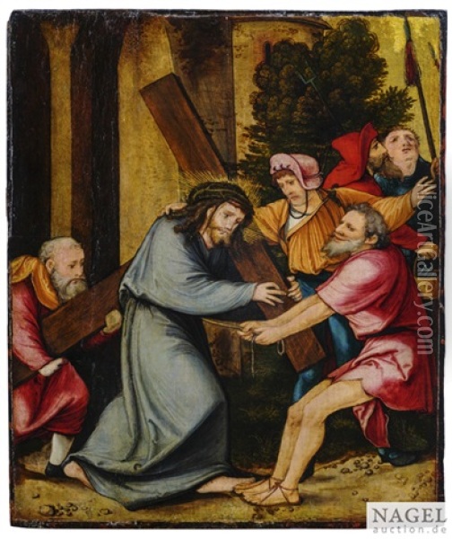 Kreuztragung Christi Oil Painting - Hans Schaeufelin
