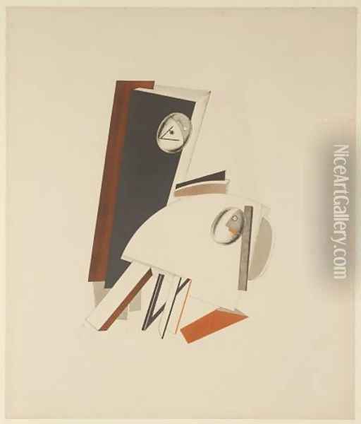 Anxious People Oil Painting - Eliezer Markowich Lissitzky