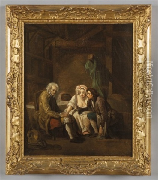 Figure In Un Interno Oil Painting - Jean Baptiste Greuze