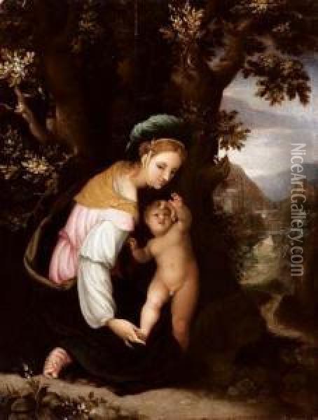 Madonna Col Bambino Oil Painting - Jan Soens
