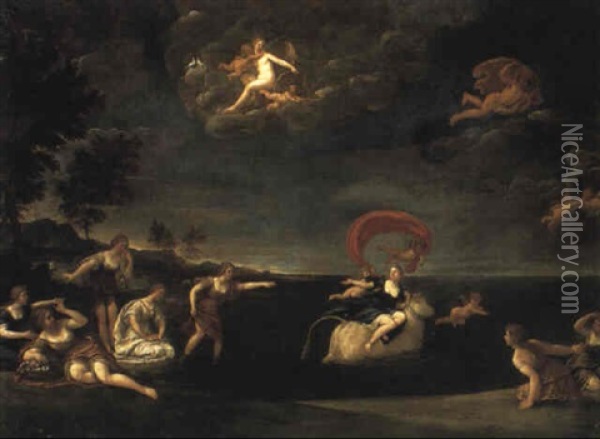 The Abduction Of Europa Oil Painting - Francesco Albani