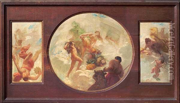 Alegorias Oil Painting - Edouard Louis Lucien Cabane