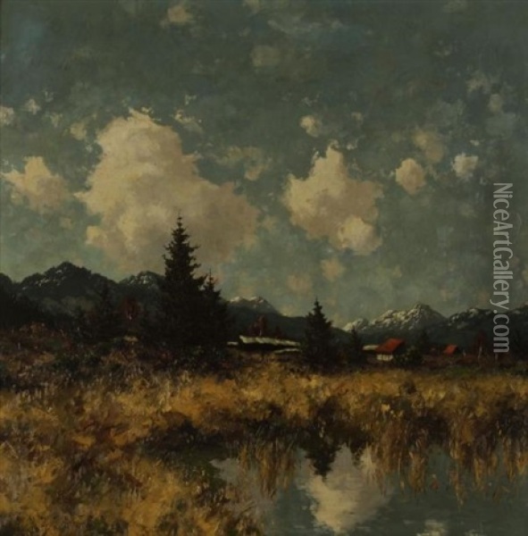 Paysage De Suisse Oil Painting - Karl Schaette