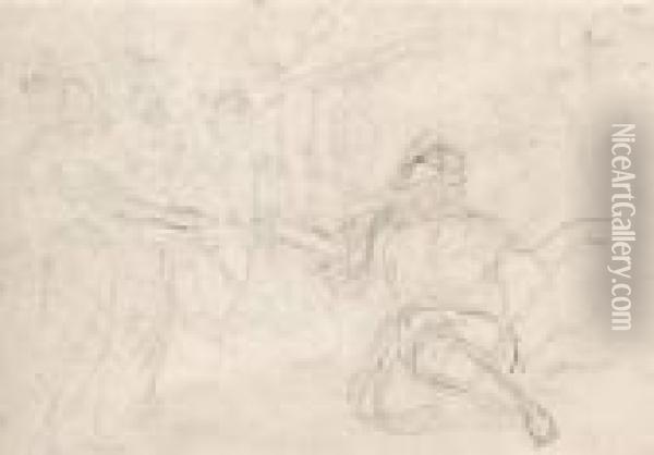 Le Jugement De Paris. Oil Painting - Eugene Delacroix