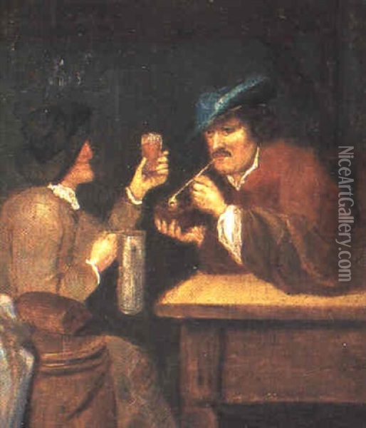 Fumeur Et Buveur Oil Painting - Adriaen Jansz van Ostade