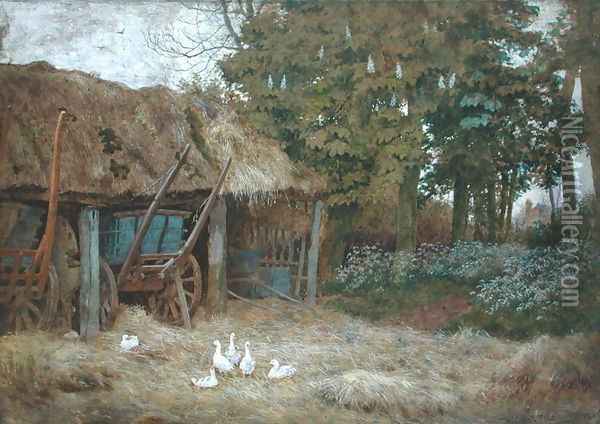 Ducks, 1880 Oil Painting - Wilmot, R.W.S. Pilsbury