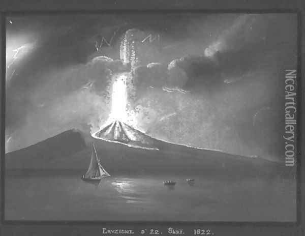 The eruption of Vesuvius in 1794 Oil Painting - Camillo da Vito