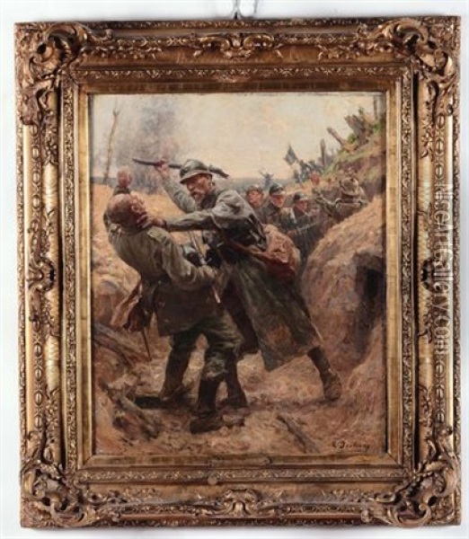 Soldati In Trincea Oil Painting - Paul Emile Boutigny